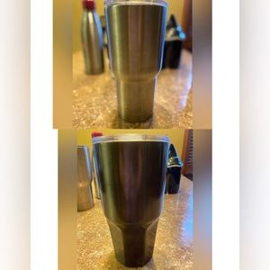 Stainless Steel Grey Heavy Duty Drinking Cup/RTIC thermal keeps hot/cold 12 hrs